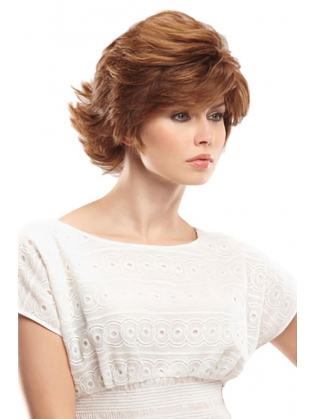 Glamorous Monofilament Wavy Short Classic Human Hair Women Wigs