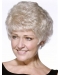 Fashionable Wavy Short Hand-Tied Synthetic Grey Women Wigs