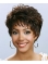 Fashionable Brown Wavy Short Capless Synthetic African American Women Wigs