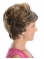 Sleek Brown Wavy Short Monofilament Human Hair Celebrity Women Wigs For Cancer