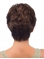 Easeful Brown Short Wavy With Bangs Lace Human Hair Women Wigs