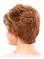 High Quality Auburn Layered Wavy Short Monofilament Human Hair Women Wigs