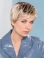 Short With Bangs Blonde Monofilament Synthetic Women Wigs