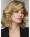  Blonde 12" Curly Shoulder Length Lace Front Human Hair Women Bobs Wig
