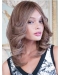  Brown Curly Layered 14" Medium Length Lace Front Human Hair Women Wigs
