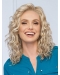 Blonde Monofilament Shoulder Length  Curly Without Bangs Synthetic Women Wigs