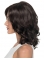 Black Curly Shoulder Length Without Bangs  14" Monofilament Synthetic Wigs For Cancer Patients