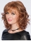 Curly Brown Layered Shoulder Length With Bangs Synthetic Capless Women Wigs