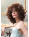 Affordable Medium  Brown Curly Mono Synthetic Women Wigs
