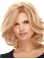 Unique Blonde Curly Shoulder Length Mono Remy Human Hair Women Wigs