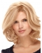 Unique Blonde Curly Shoulder Length Mono Remy Human Hair Women Wigs