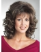 Brown Curly Shoulder Length Capless Classic Synthetic Women Wigs