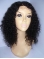 Natural Black Curly Shoulder Length Lace Front Remy Human Hair Women Wigs