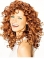 High Quality Shoulder Length Curly Lace Front Synthetic Copper Wigs For Women