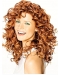 High Quality Shoulder Length Curly Lace Front Synthetic Copper Wigs For Women