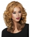 Blonde Medium Curly Capless Synthetic Glamorous Women Wigs
