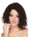 Faddish Brown Curly Shoulder Length Capless Human Hair Women Wigs