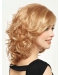 Stylish Blonde Medium Curly Capless Synthetic Women Wigs