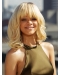 Fashion Blonde Curly Shoulder Length Capless Synthetic Rihanna Women Wigs