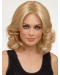 Online Blonde Curly Shoulder Length Lace Front Synthetic Women Wigs