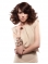 Soft Auburn Curly Shoulder Length Lace Front Synthetic Women Wigs