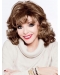 No-fuss Auburn Curly Shoulder Length Lace Front Synthetic Women Wigs