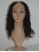 Stylish Black Curly Shoulder Length Lace Front Human Hair U Part Women Wigs