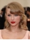 Lace Front Shoulder Length Blonde Curly With Bangs Taylor Swift Wigs