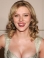 Blonde Curly Shoulder Length Lace Front Synthetic Scarlett Johansson Women Wigs
