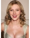 Blonde Curly Shoulder Length Lace Front Synthetic Scarlett Johansson Women Wigs