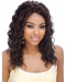 Ideal Black Curly Shoulder Length Lace Human Hair Women Wigs