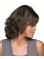 Fashion Brown Curly Capless Synthetic Medium Women Wigs