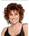 Sleek Auburn Curly Shoulder Length Capless Synthetic Women Wigs