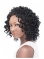 Impressive Black Curly Shoulder Length Capless Human Hair Wigs & Half Women Wigs