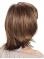 Brown Straight Shoulder Length Monofilament Synthetic Medium Length Wigs For Women