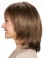 Brown Straight Shoulder Length Monofilament Synthetic Women Wigs 
