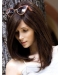 Straight Shoulder Length Monofilament Human Hair Women Wig