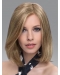Blonde Soft Straight Shoulder Length Lace Front Synthetic Women Bob Wigs