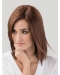 Auburn Straight Shoulder length Without Bangs Monofilament Synthetic  Women Wigs