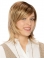 Blonde Straight Shoulder Length Layered Lace Front Synthetic Medium Women Wigs