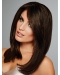  Straight Shoulder Length Hand-Tied Human Hair Women Wigs