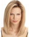 Popular Blonde Straight Shoulder Length Lace Front Human Hair Women Wigs