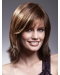 Cosy Straight Shoulder Length With Bangs Lace Front  Human Hair Women Wigs