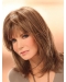  Mature and Beautiful Mid-length Layered Straight Lace Front Human Hair Women Jacklyn Smith Wig