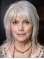 Silver Shoulder Length Straight  Layered Lace Front Synthetic Lady Wigs