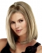 No-fuss Blonde Straight Shoulder Length Lace Front  Human Hair Women Wigs