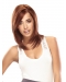 Discount Auburn Straight Shoulder Length Lace Front Human Hair Women Wigs