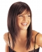 Brown  Medium Straight Shoulder Length Lace Synthetic Women Wigs