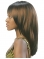 Comfortable Brown Straight Shoulder Length Capless Synthetic Petite Women Wigs
