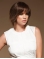 Fantastic Brown Shoulder Length Straight Layered Short Synthetic Women Wigs